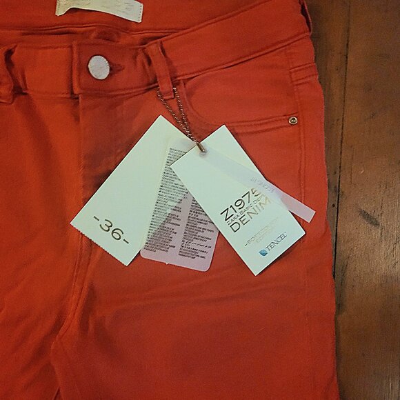Zara Z1975 Slim Red Jeans BNWT sz 4 - Picture 2 of 8